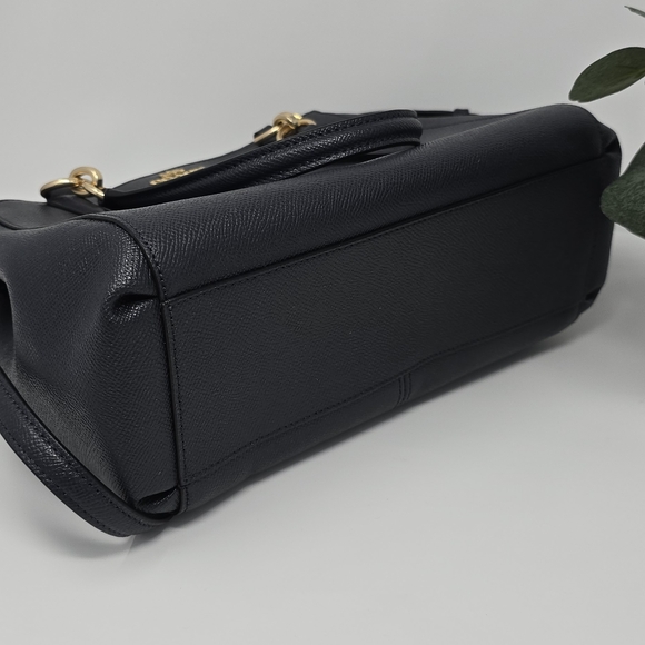 Coach Black Leather Tote Bag - Picture 7 of 9